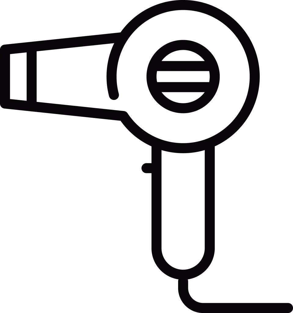 Black Hair Dryer Icon
