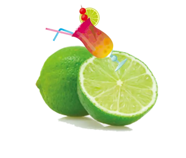 Fresh Lime with a Tropical Cocktail