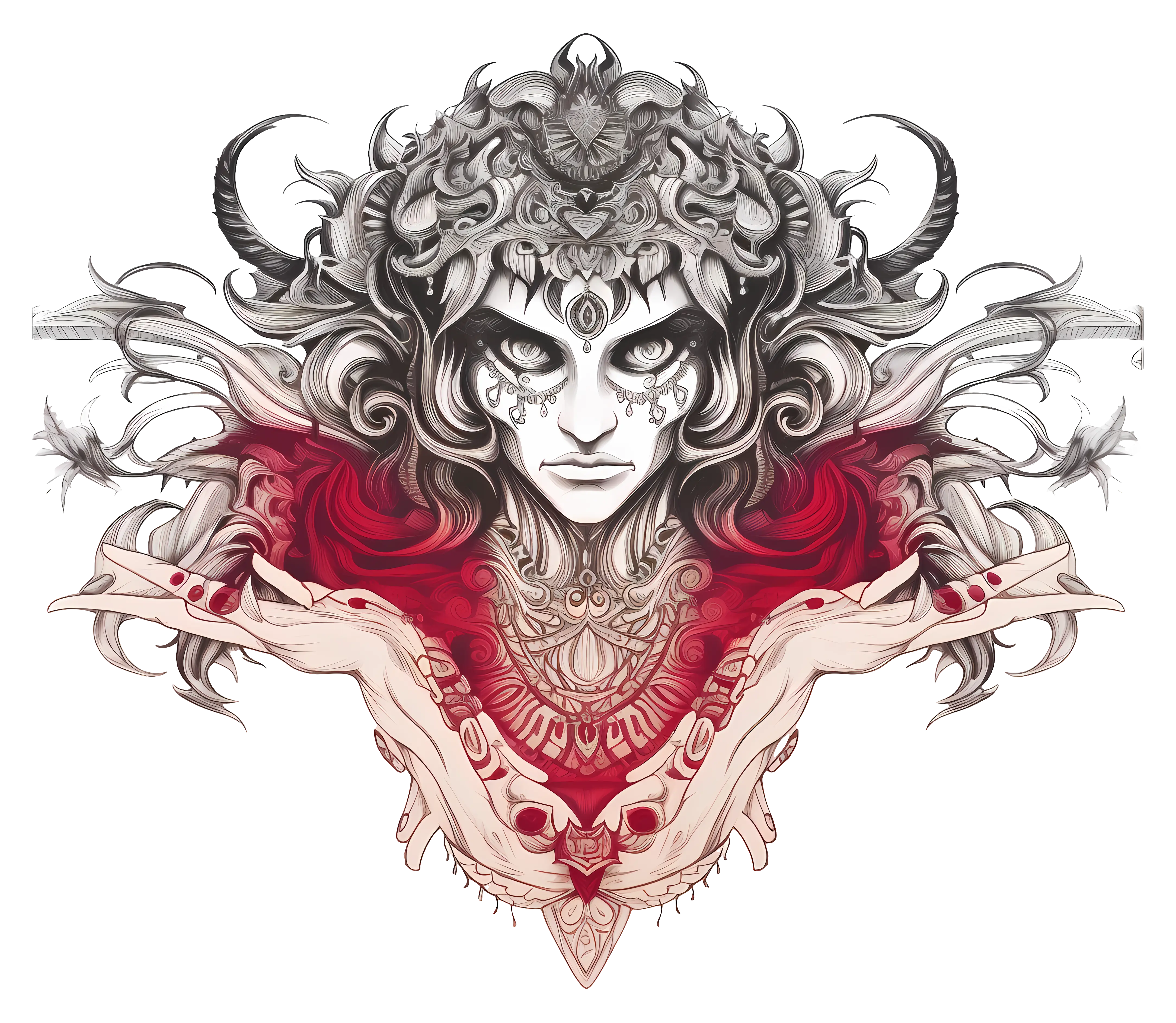 Ornate Face with Intricate Design