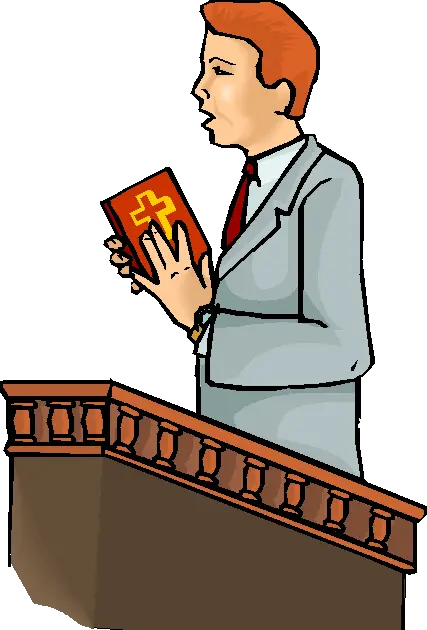 Preacher Speaking from Pulpit