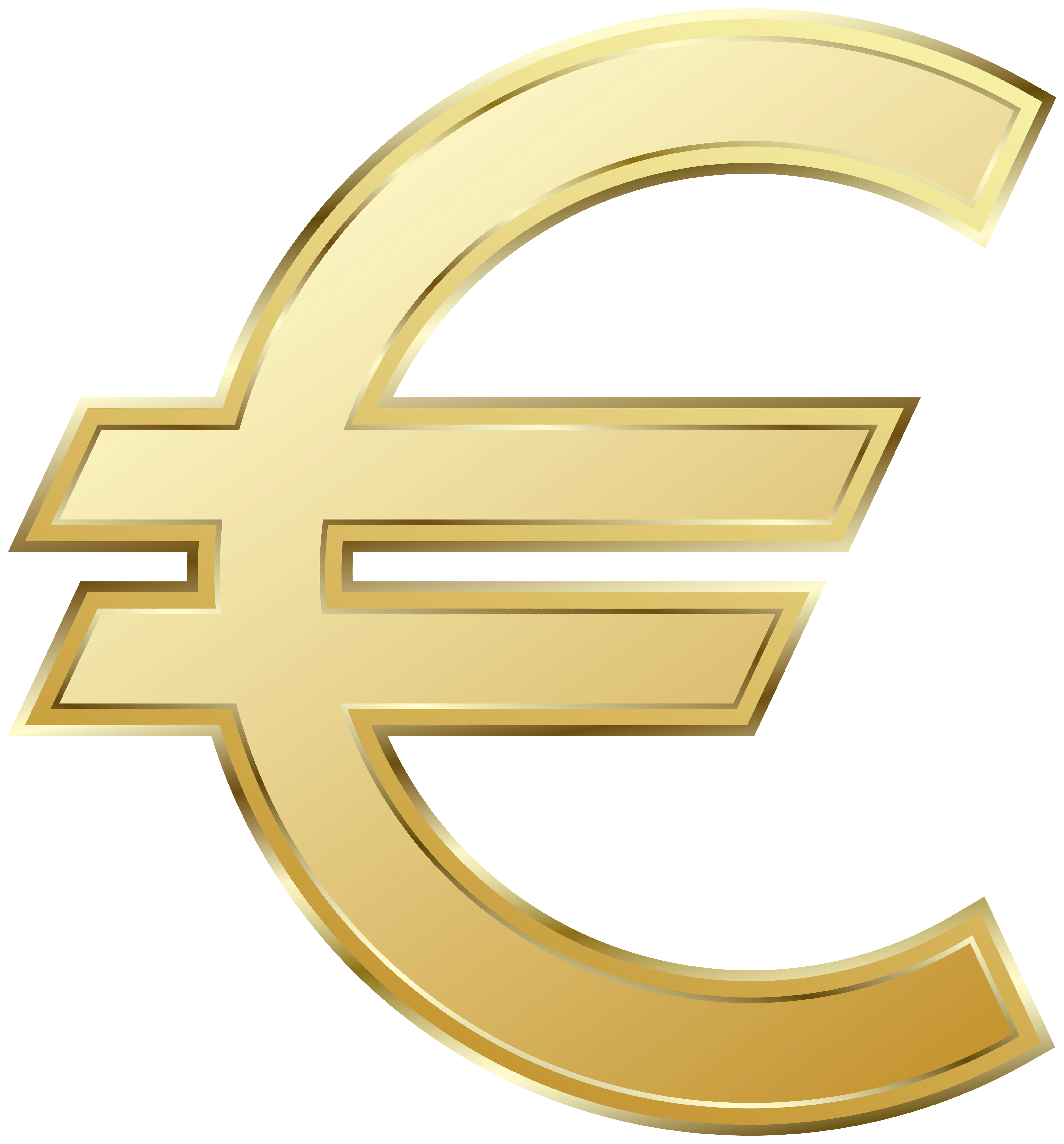 Golden Euro Currency Symbol