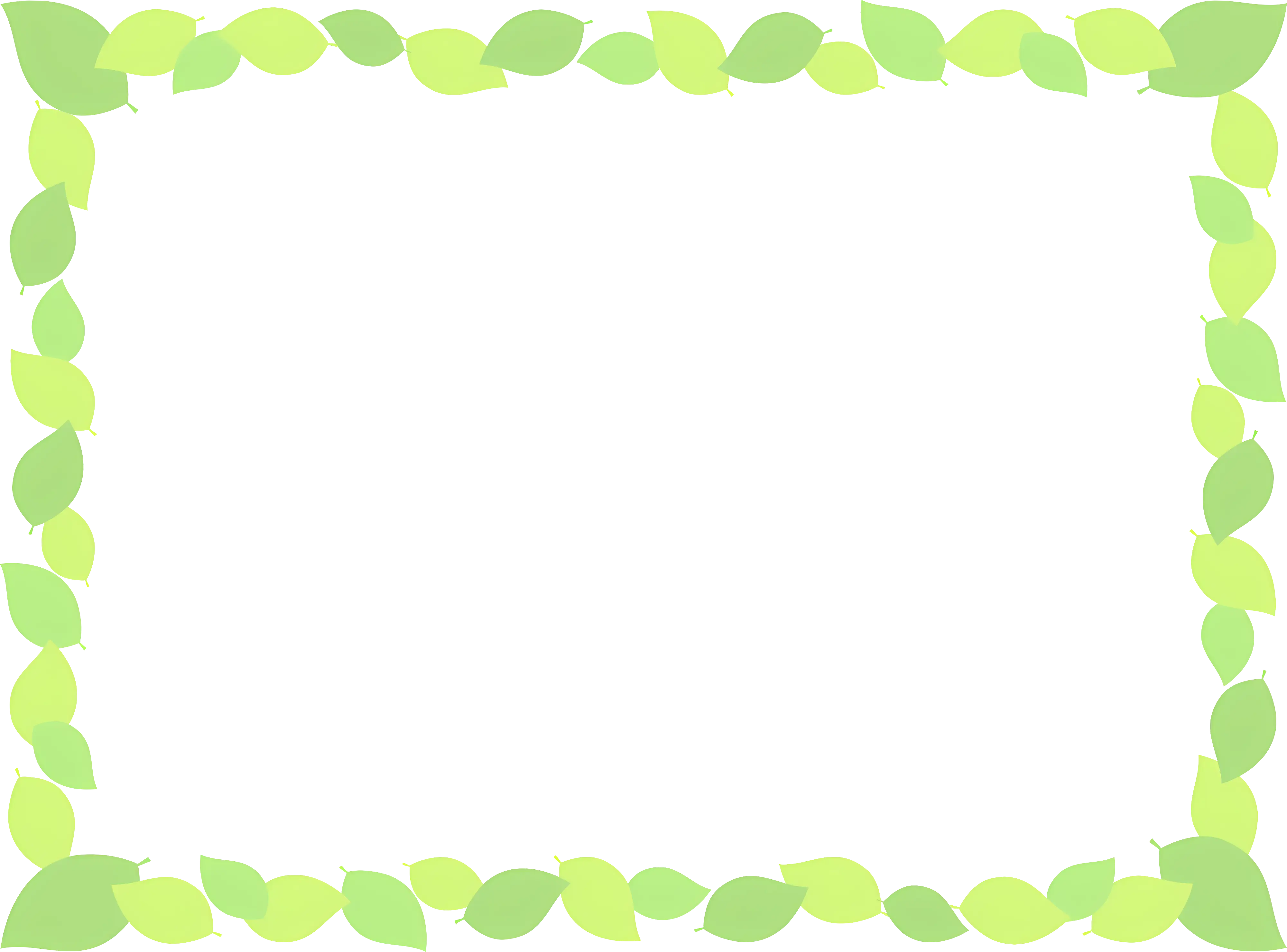 Green leaf border