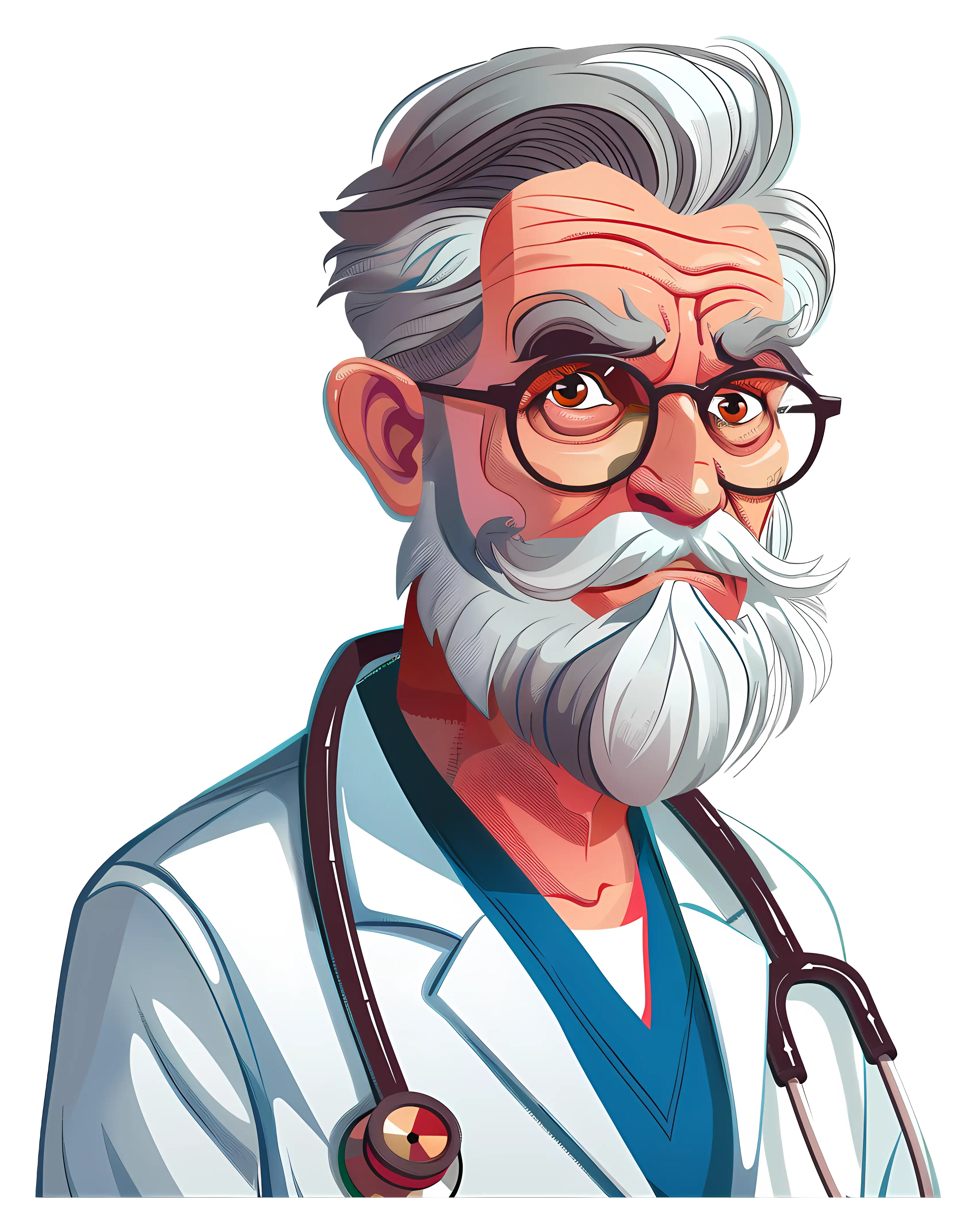 Cartoon Portrait of a Doctor