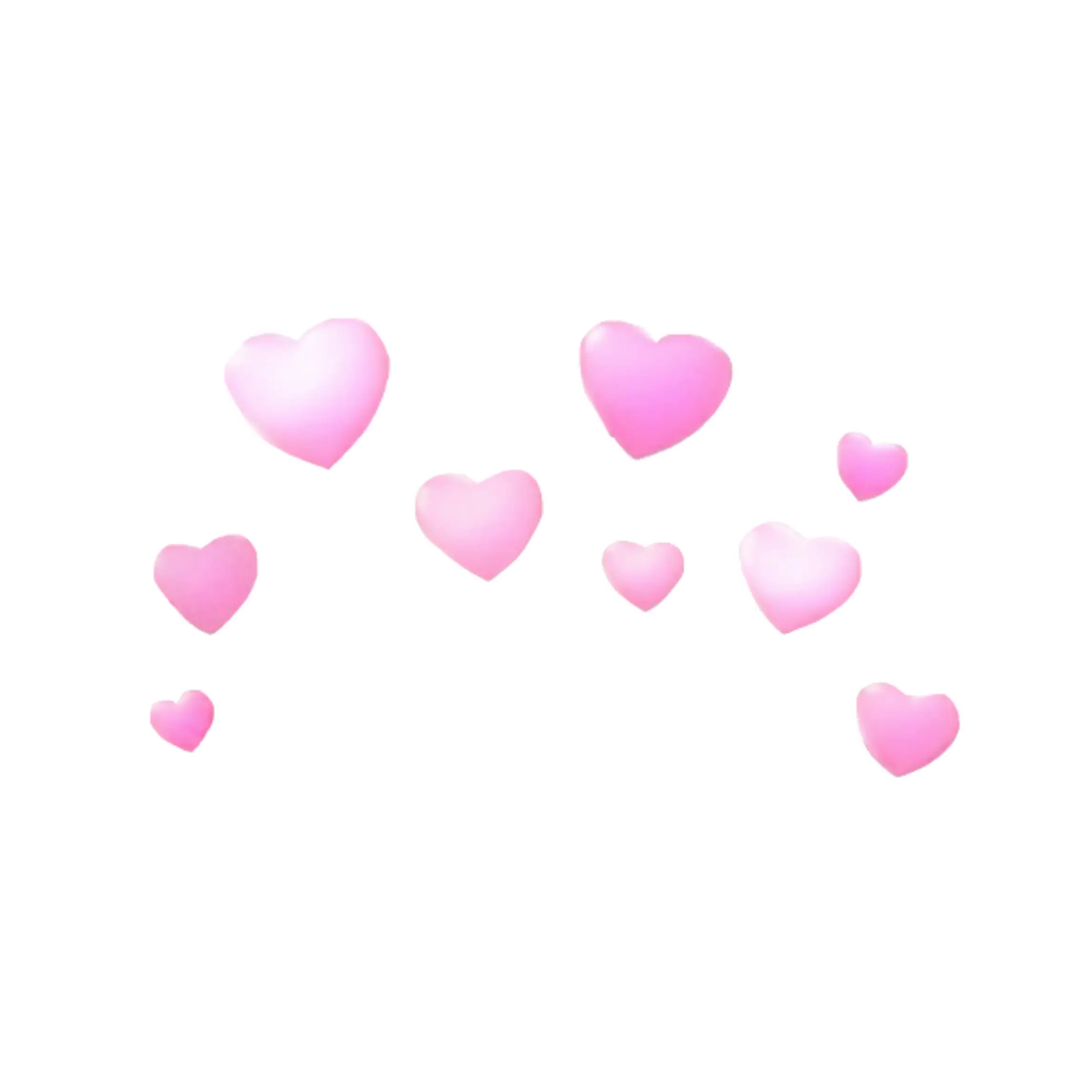 Pink Floating Heart Shapes Illustration