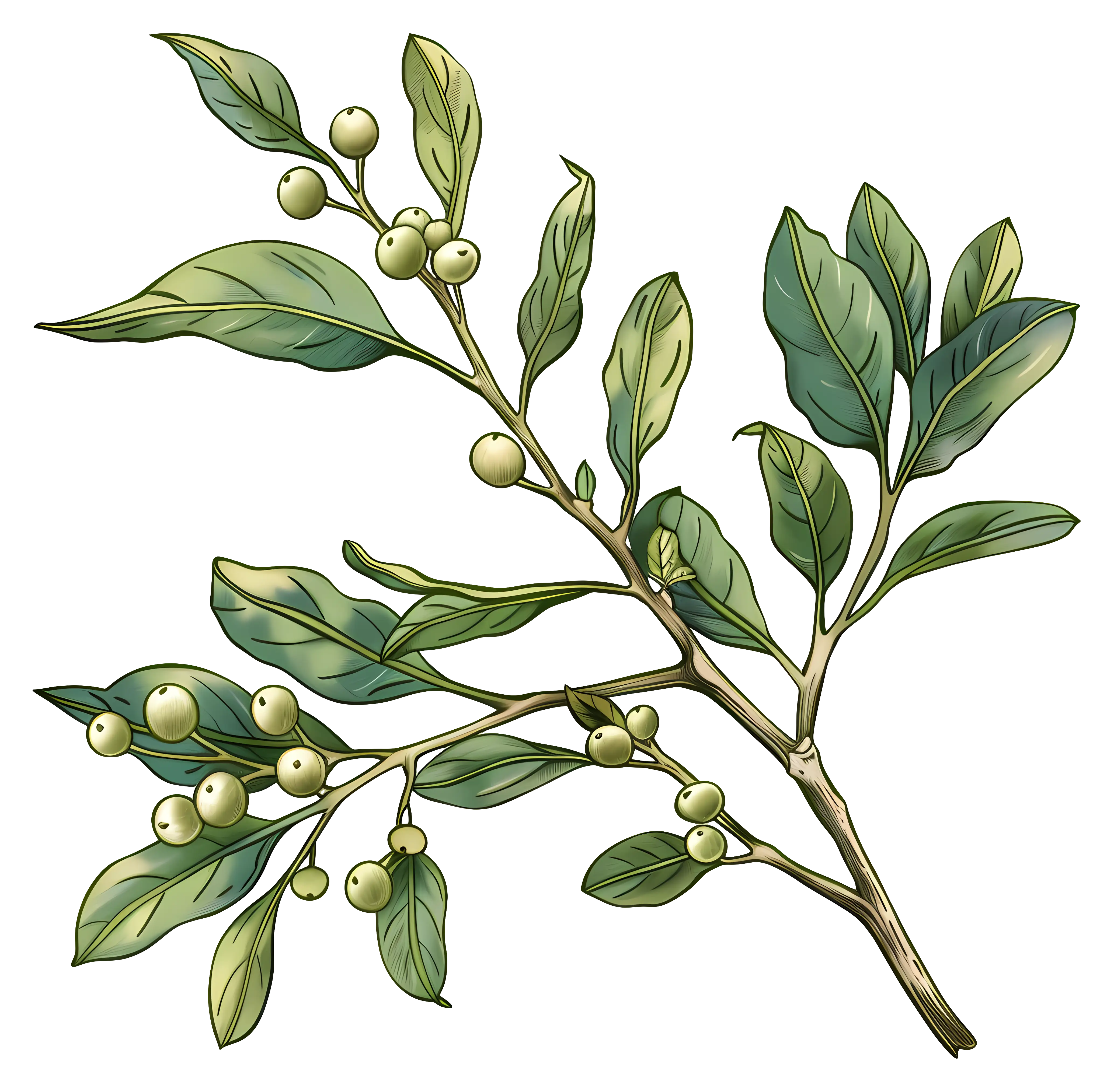 Branch with Berries in Nature