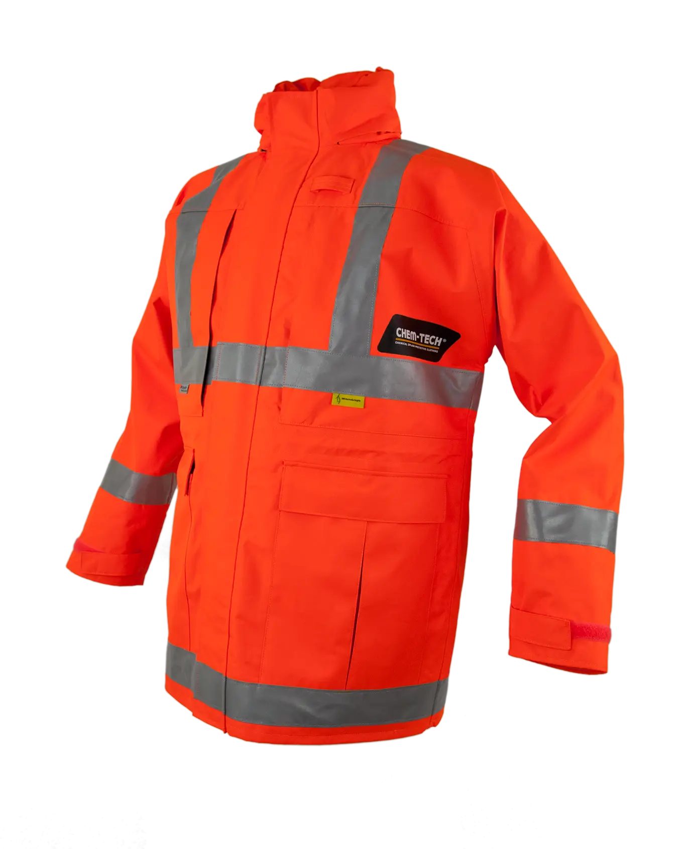 Orange High-Visibility Reflective Jacket