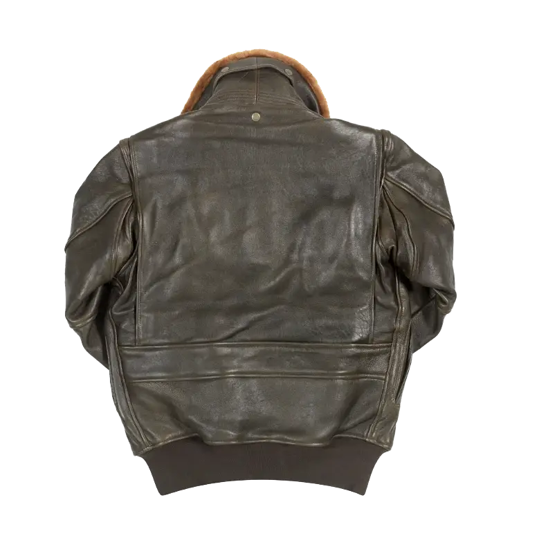 Black Leather Jacket with Vintage Design