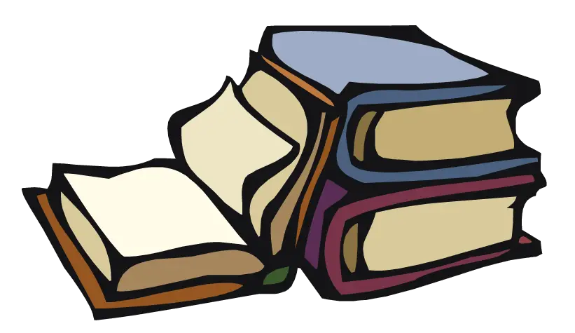 Open and Stacked Books Design