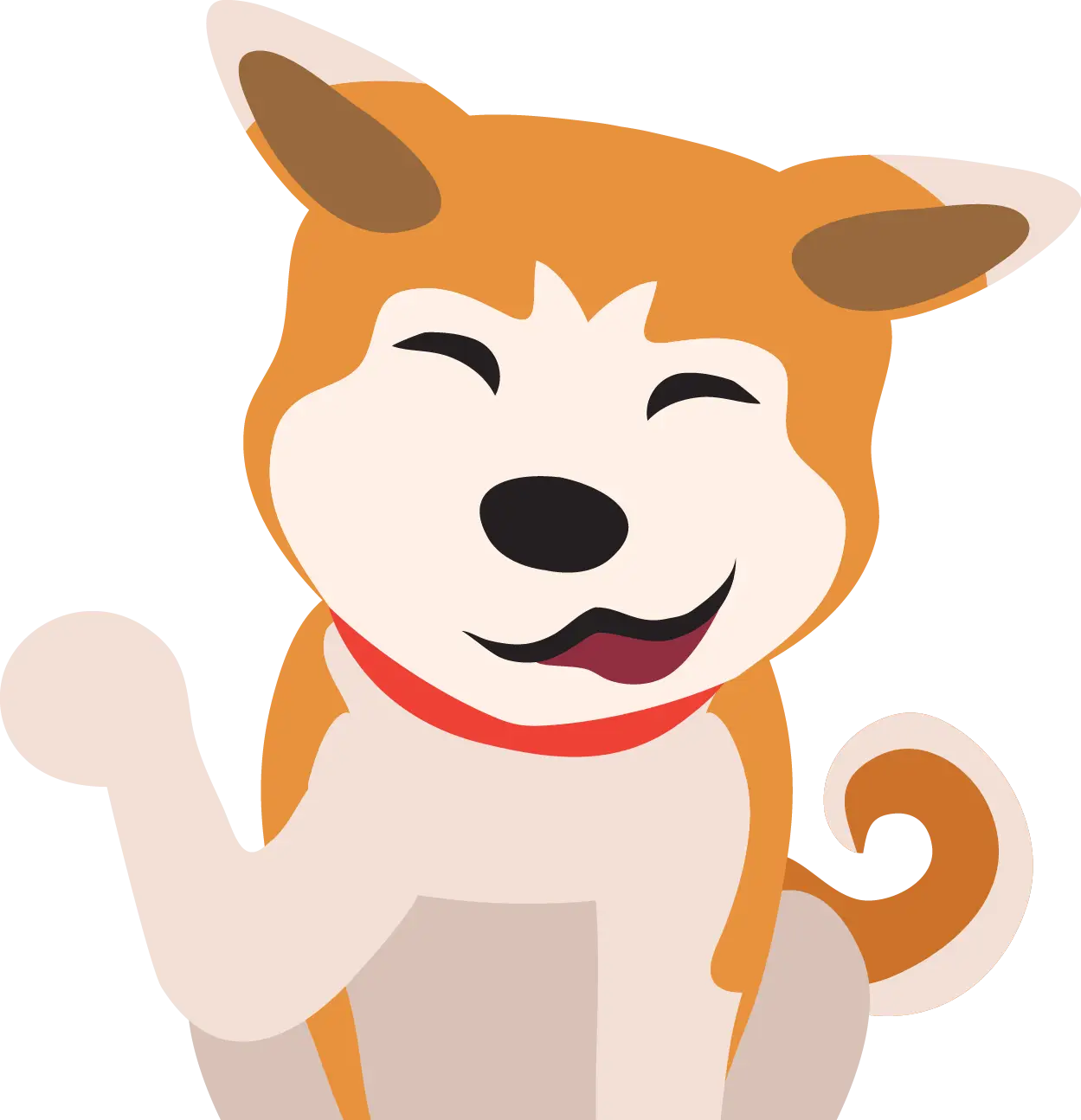 Smiling Cartoon Dog Character