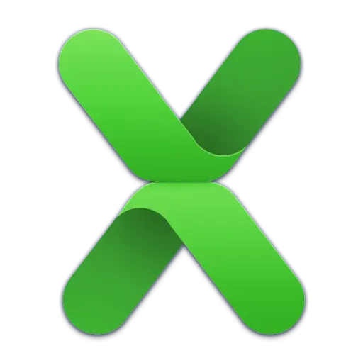 Green X Symbol Logo Design