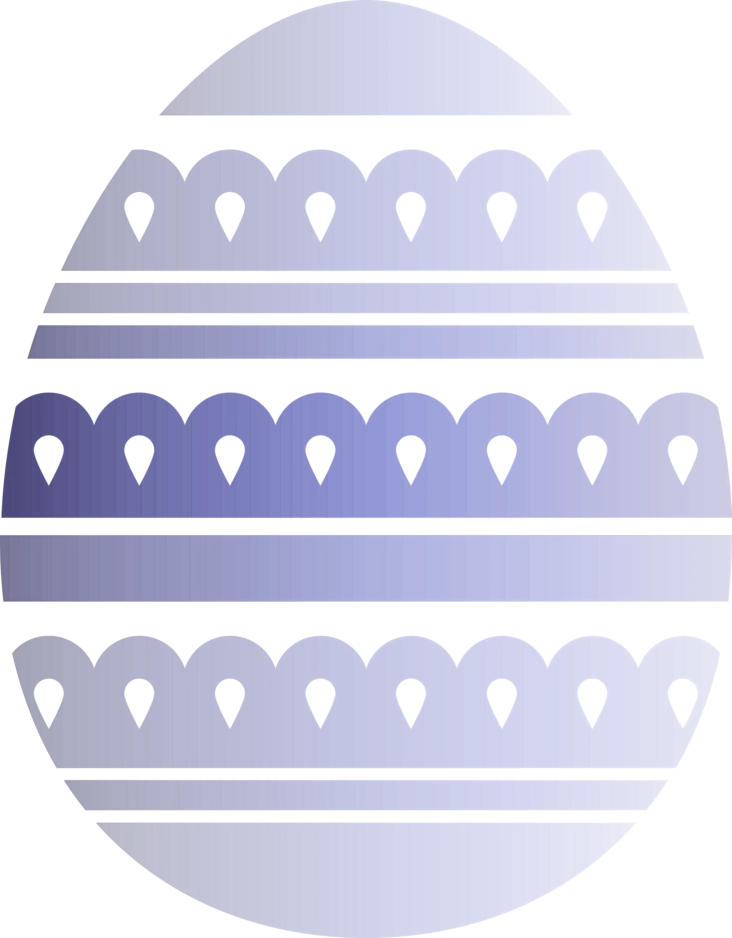 Purple Easter Egg with Ornamental Design