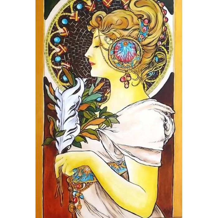 Art Nouveau Woman Illustration