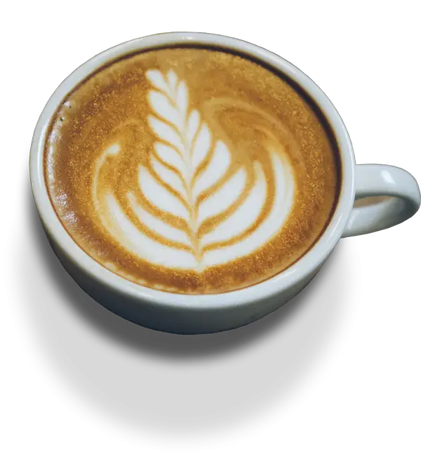 Latte Art in a Coffee Cup