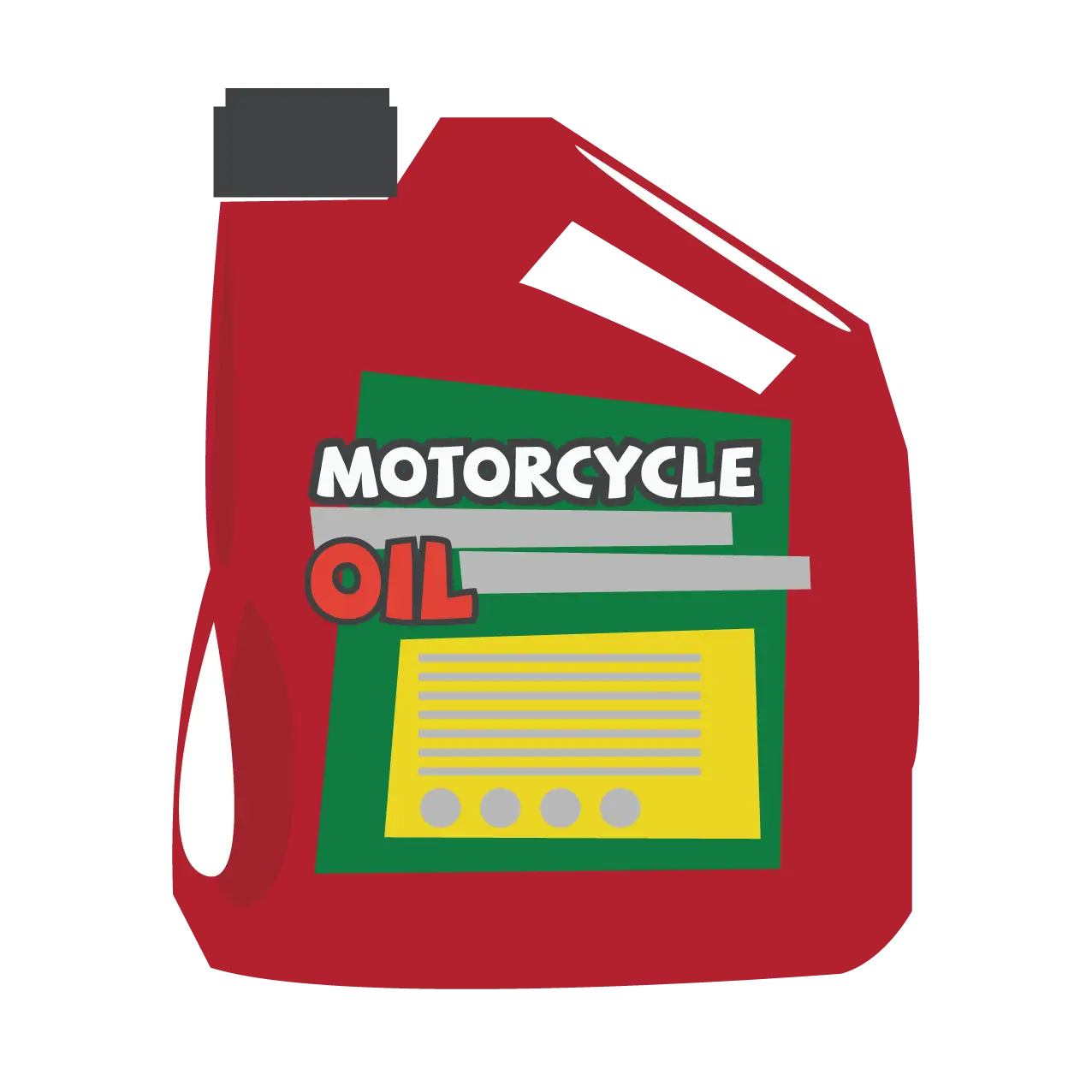 Red Container of Motorcycle Oil