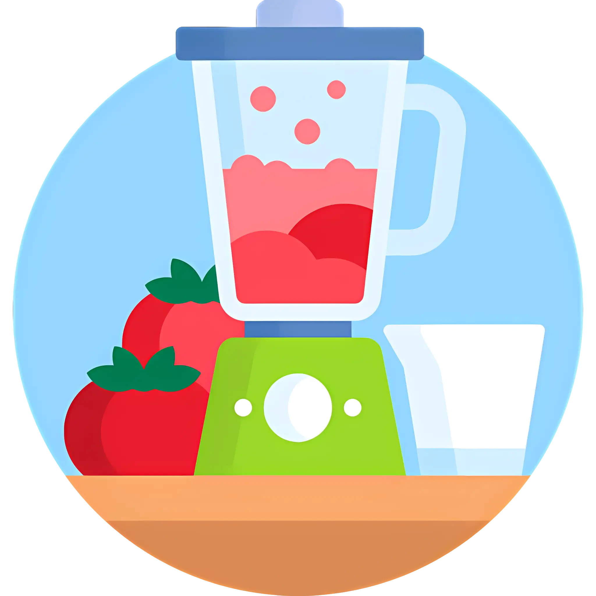 Blender with Tomatoes and Glass