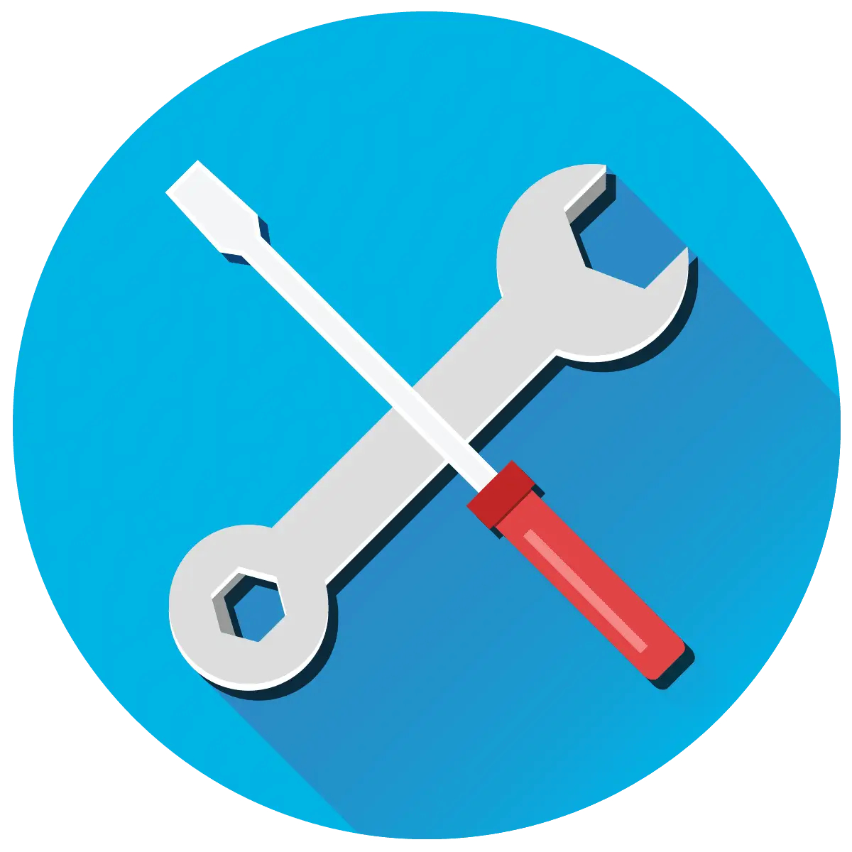 Tools Icon in Blue Circle