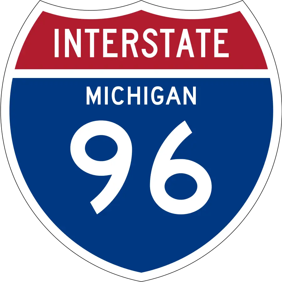 Interstate 96 Road Sign in Michigan