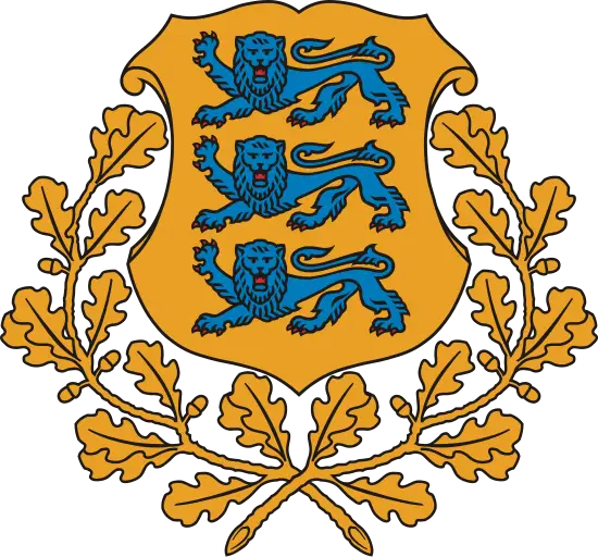 Coat of Arms with Blue Lions and Oak Leaves