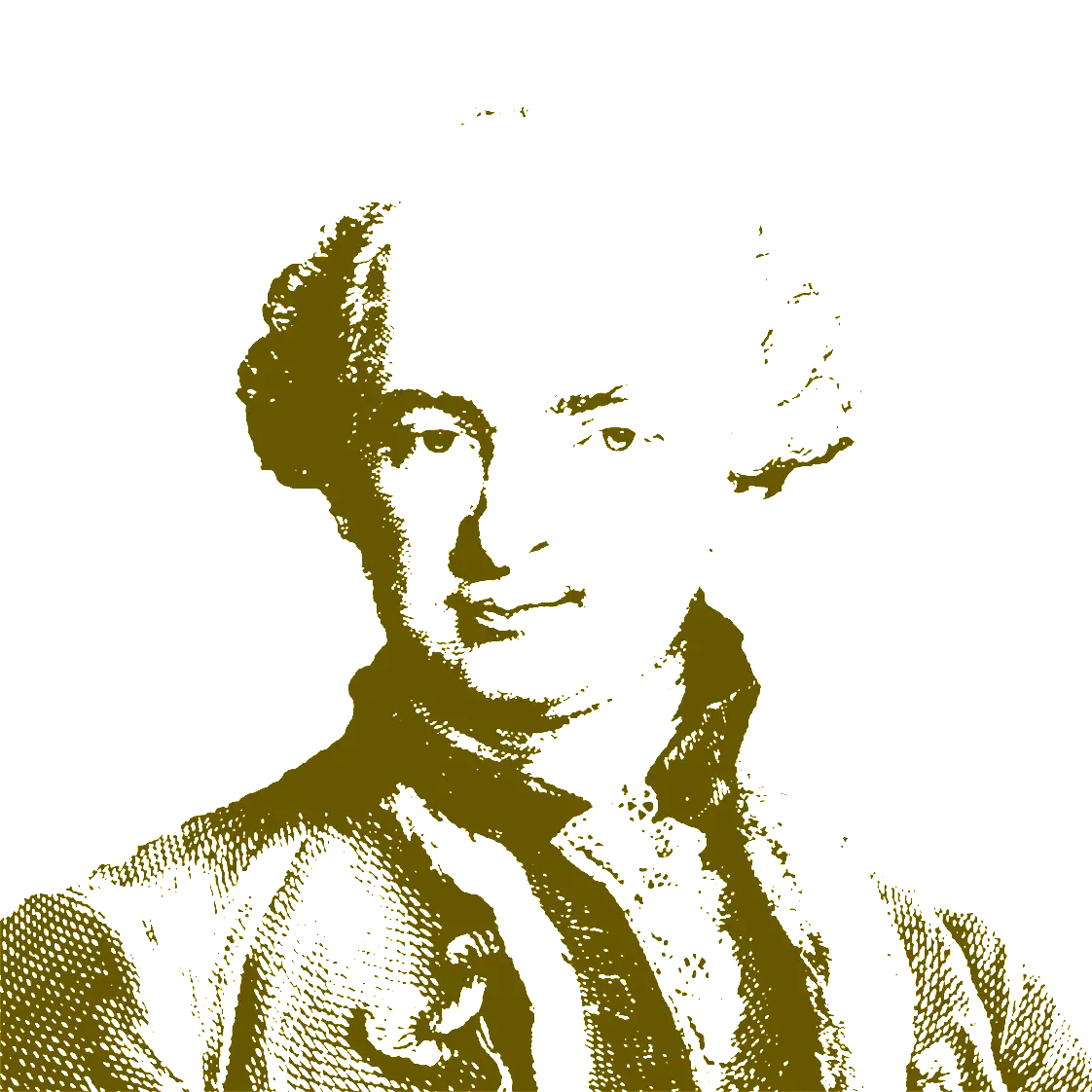 Historic Portrait in Yellow Tones