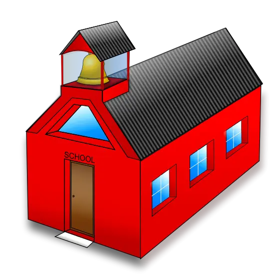 Red Schoolhouse Illustration