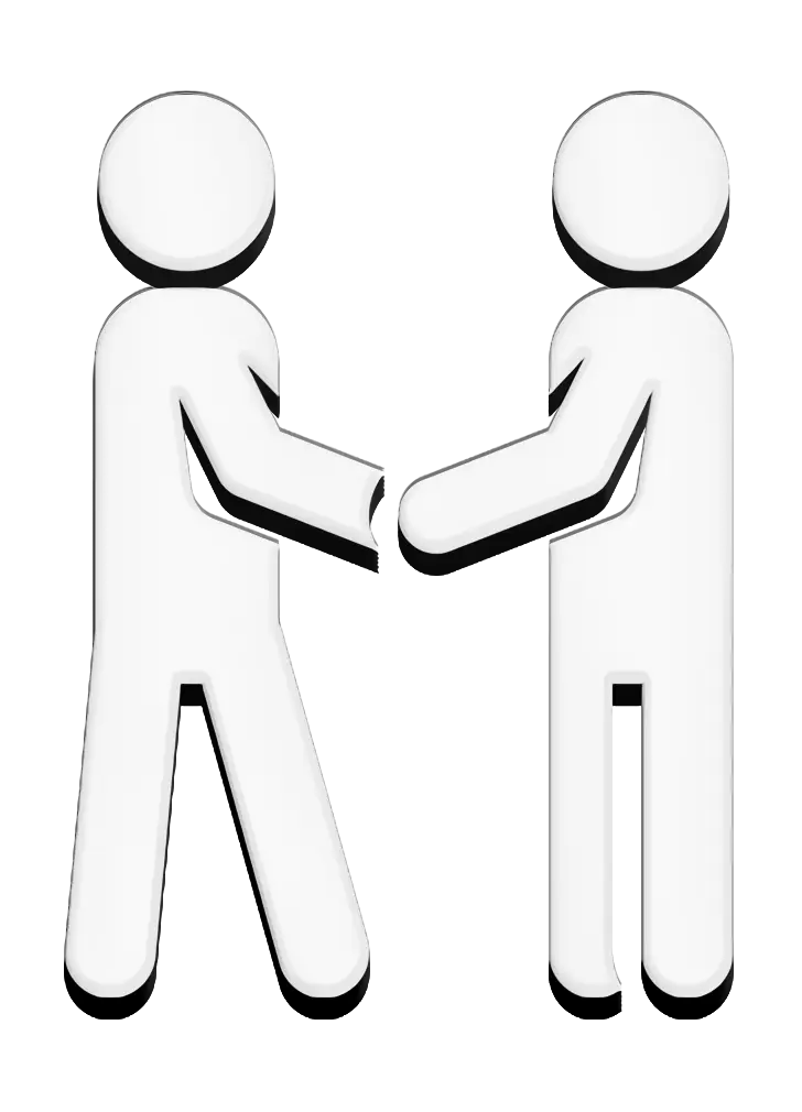 White Handshake Icon