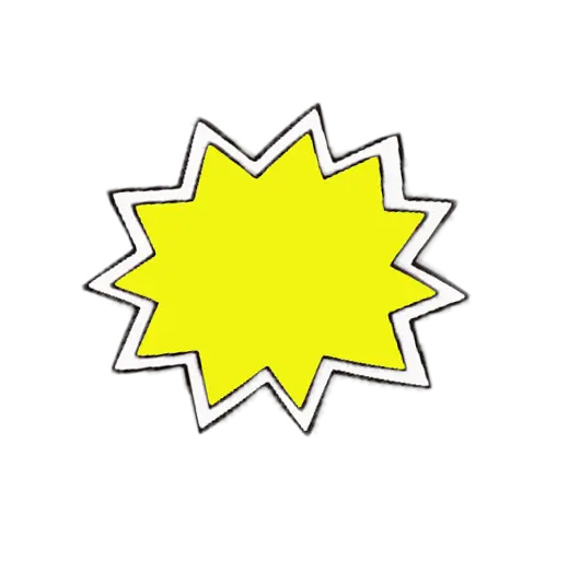 Yellow Burst Shape
