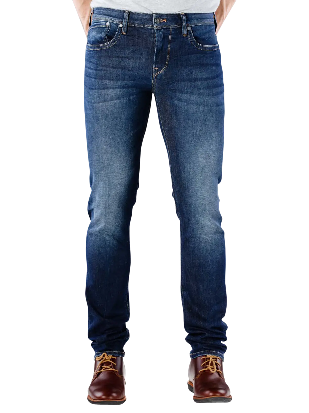 Blue Denim Jeans with Brown Boots