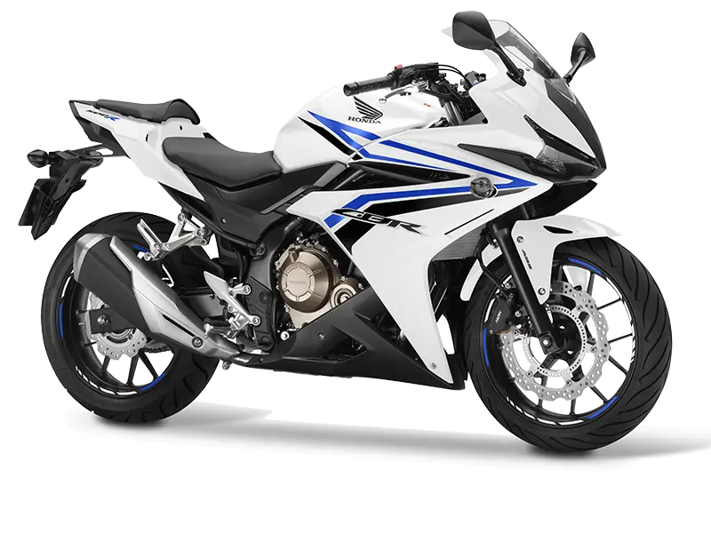 Modern White Sports Motorcycle