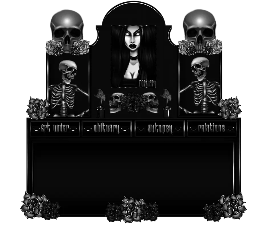 Gothic Frame with Skeletons