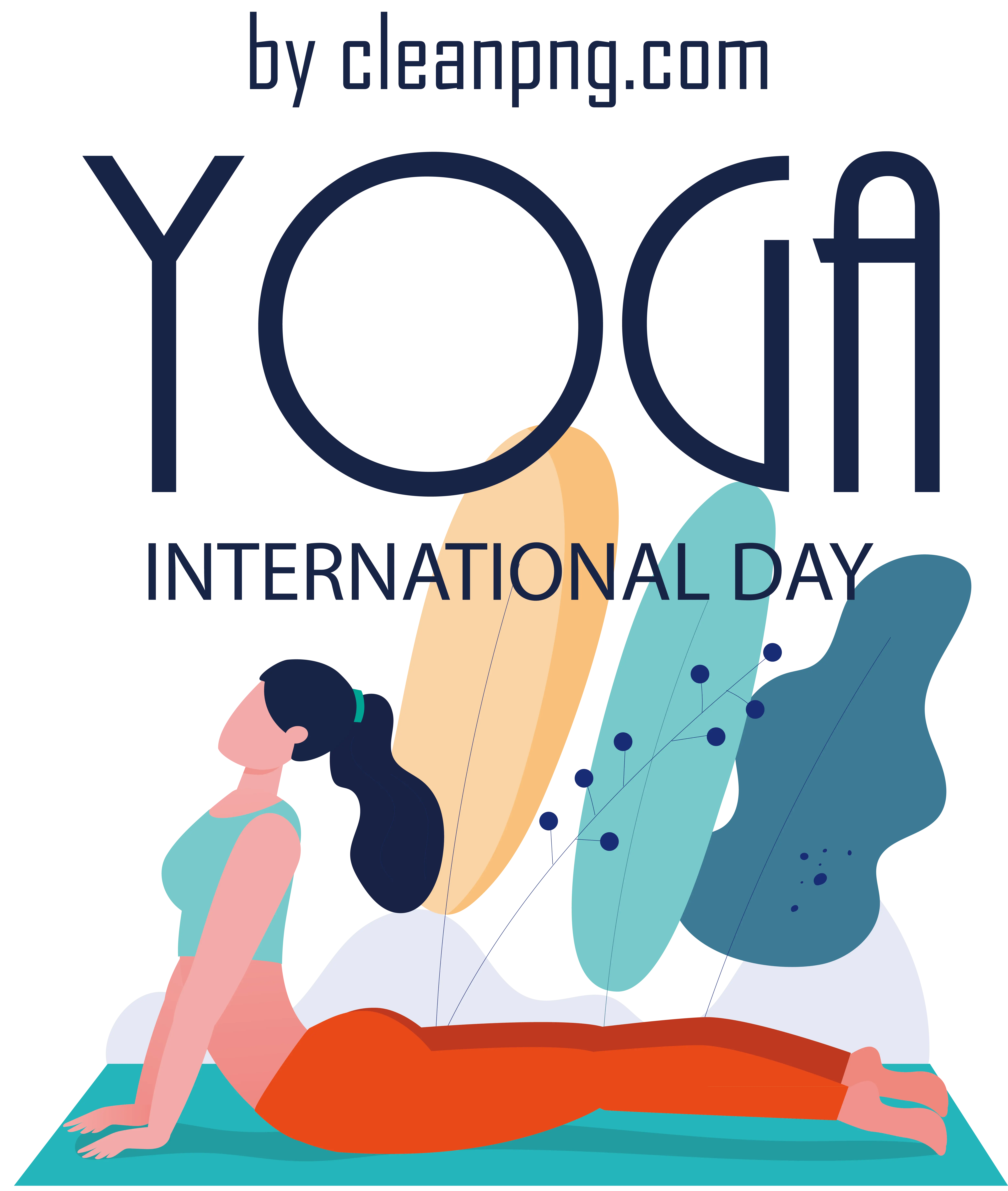 International Yoga Day Poster with Yoga Pose Illustration