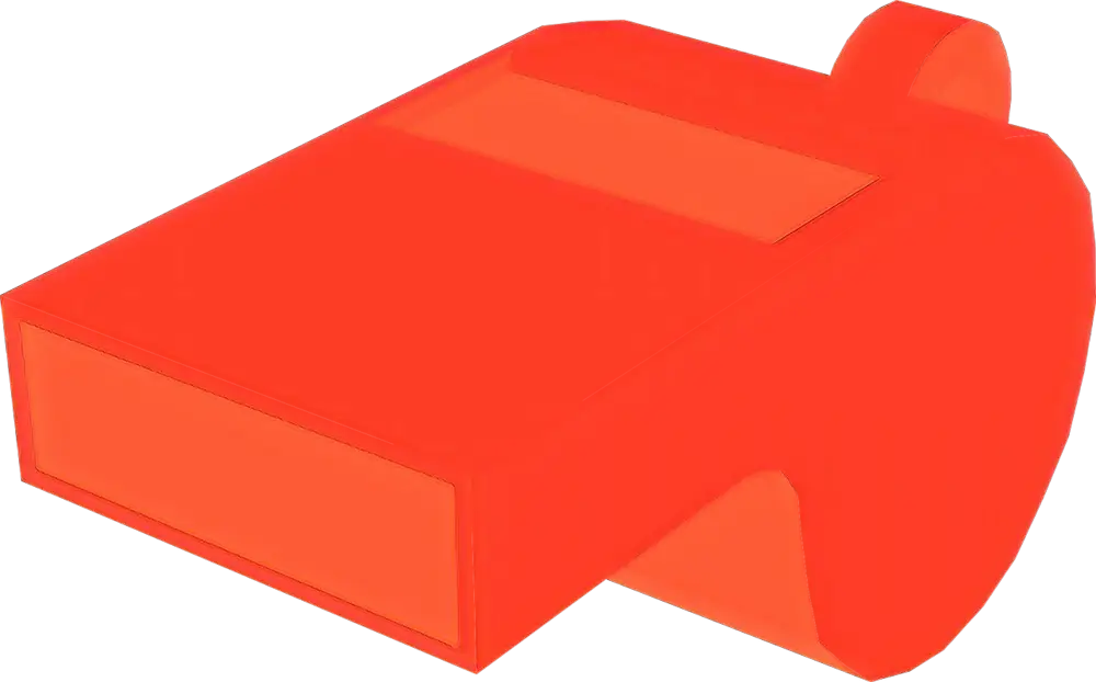 Vibrant Red Whistle Illustration