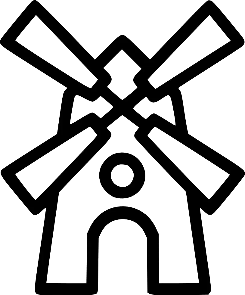Minimal Windmill Outline Icon