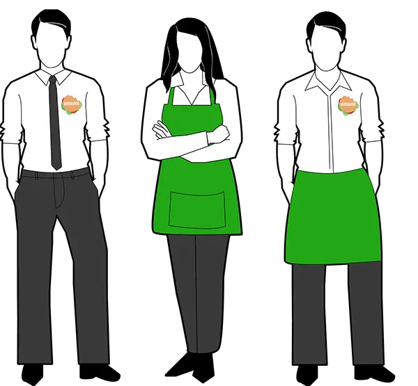 Uniformed Staff in Different Attires