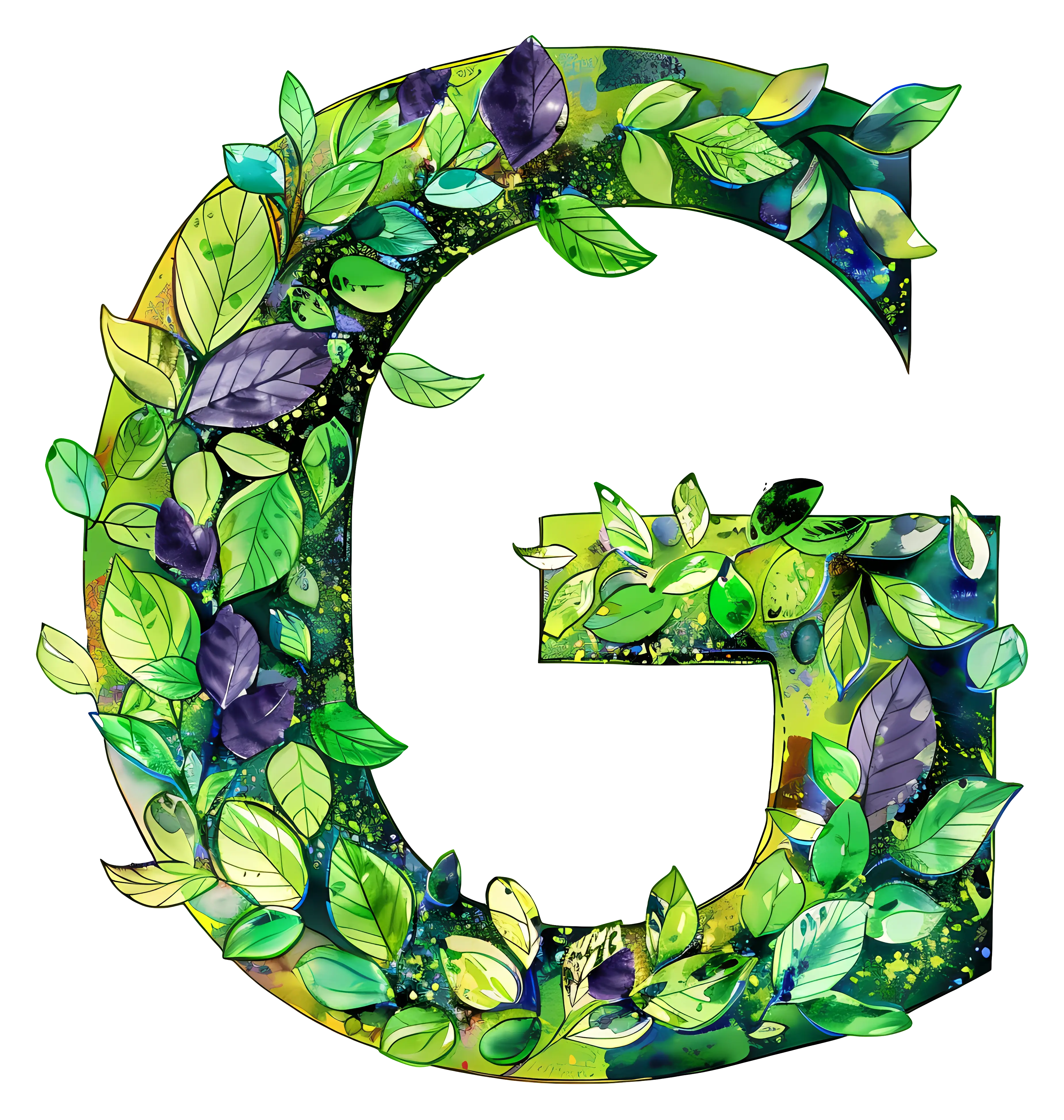 Green Decorative Letter G