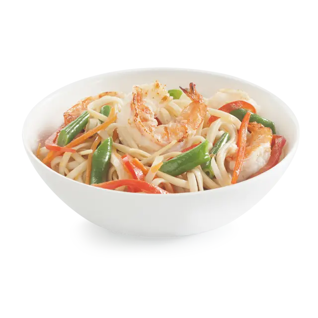 Noodle Bowl with Shrimp and Vegetables