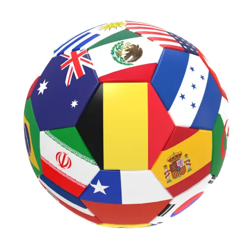 World Flags Themed Soccer Ball