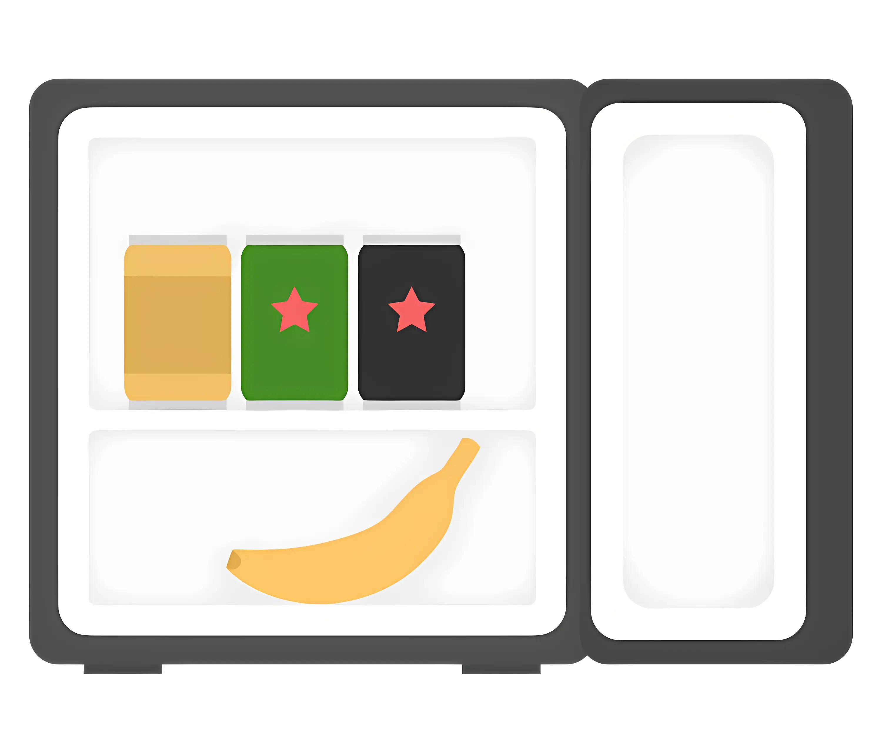 Open Refrigerator with Food and Drinks