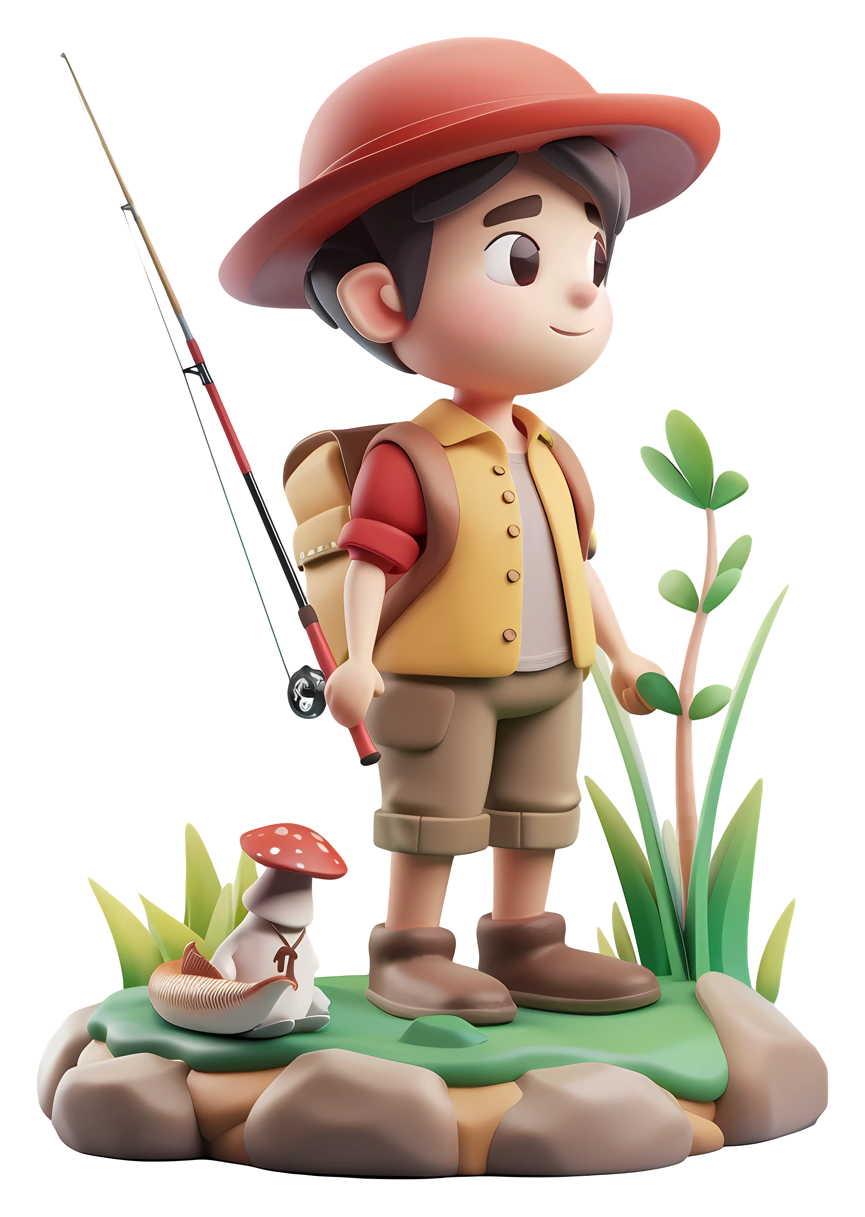 Cute Fisherman Character