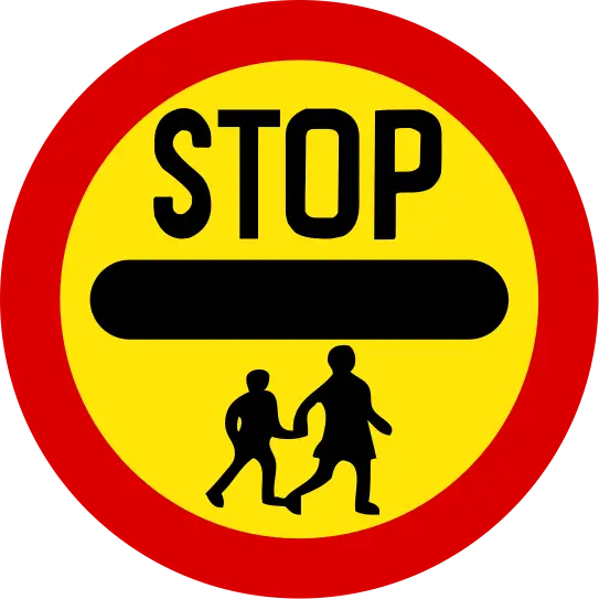 Stop Sign with Pedestrians Icon