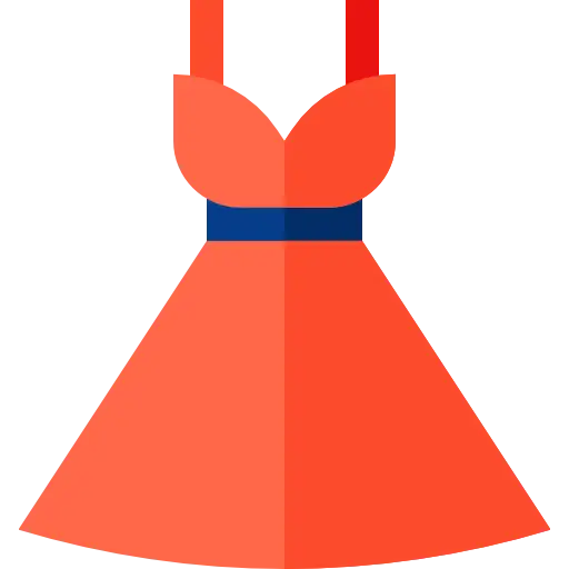 Red Dress with Blue Belt