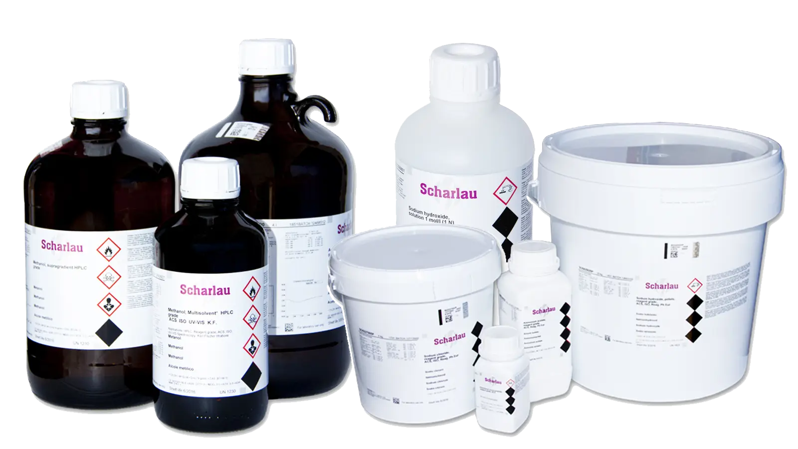 Assorted Chemical Bottles and Containers