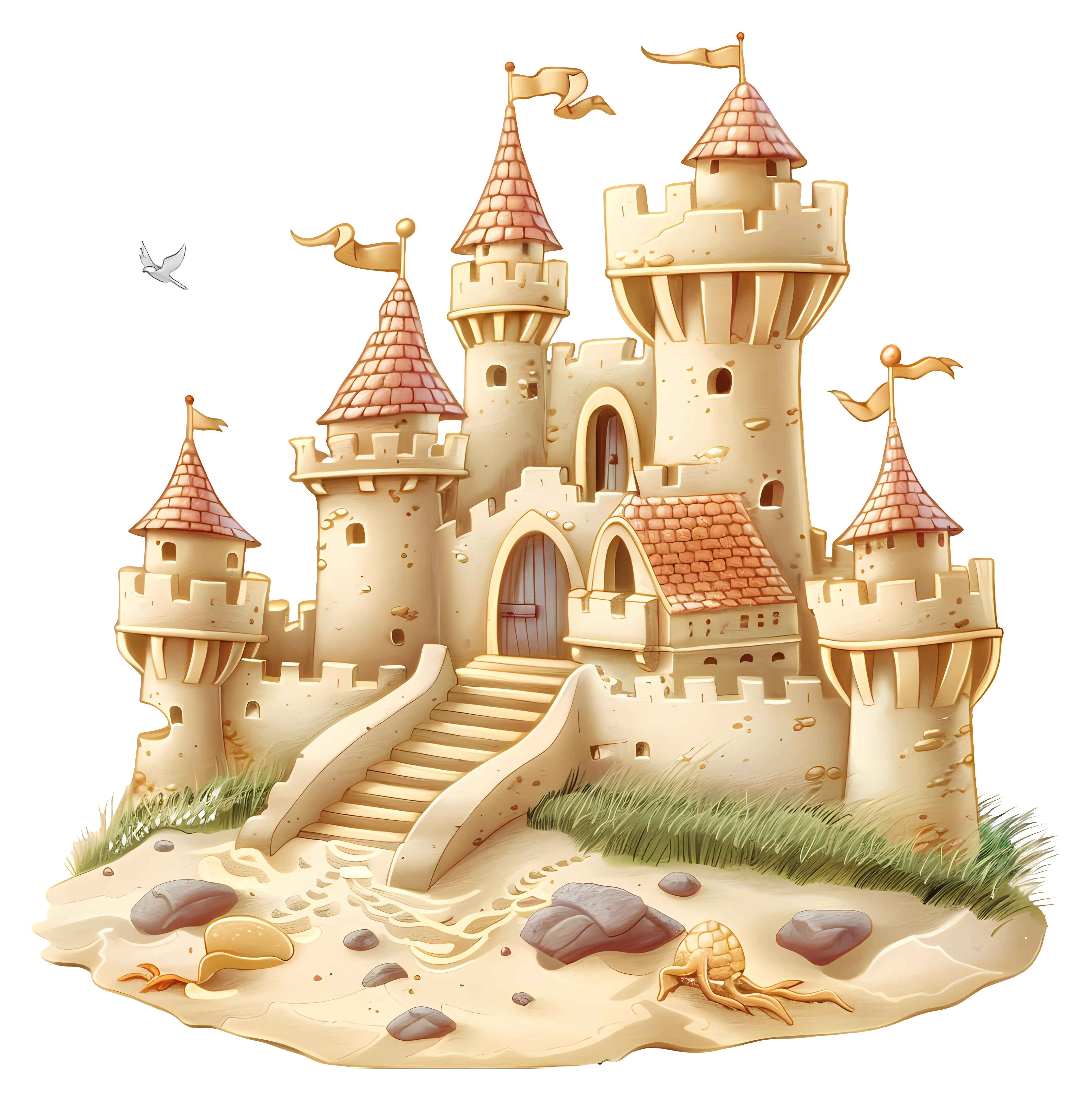 Beautiful Sandcastle on the Beach