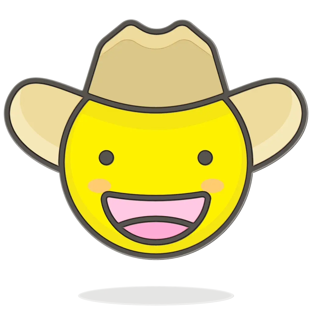 Smiling Emoji in a Cowboy Hat