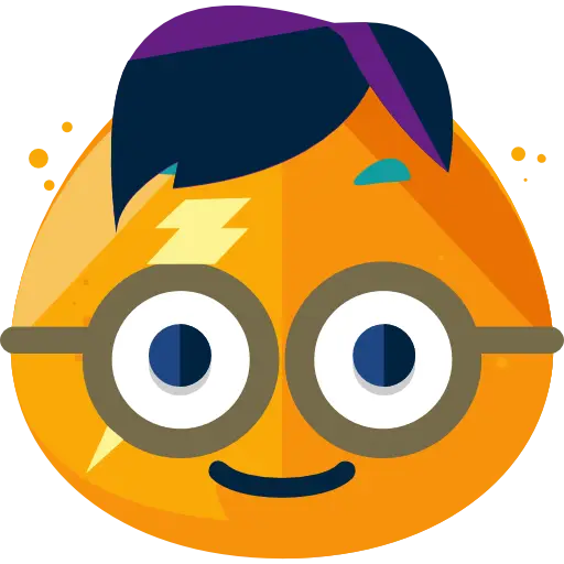 Funny Cartoon Character with Glasses and Smile