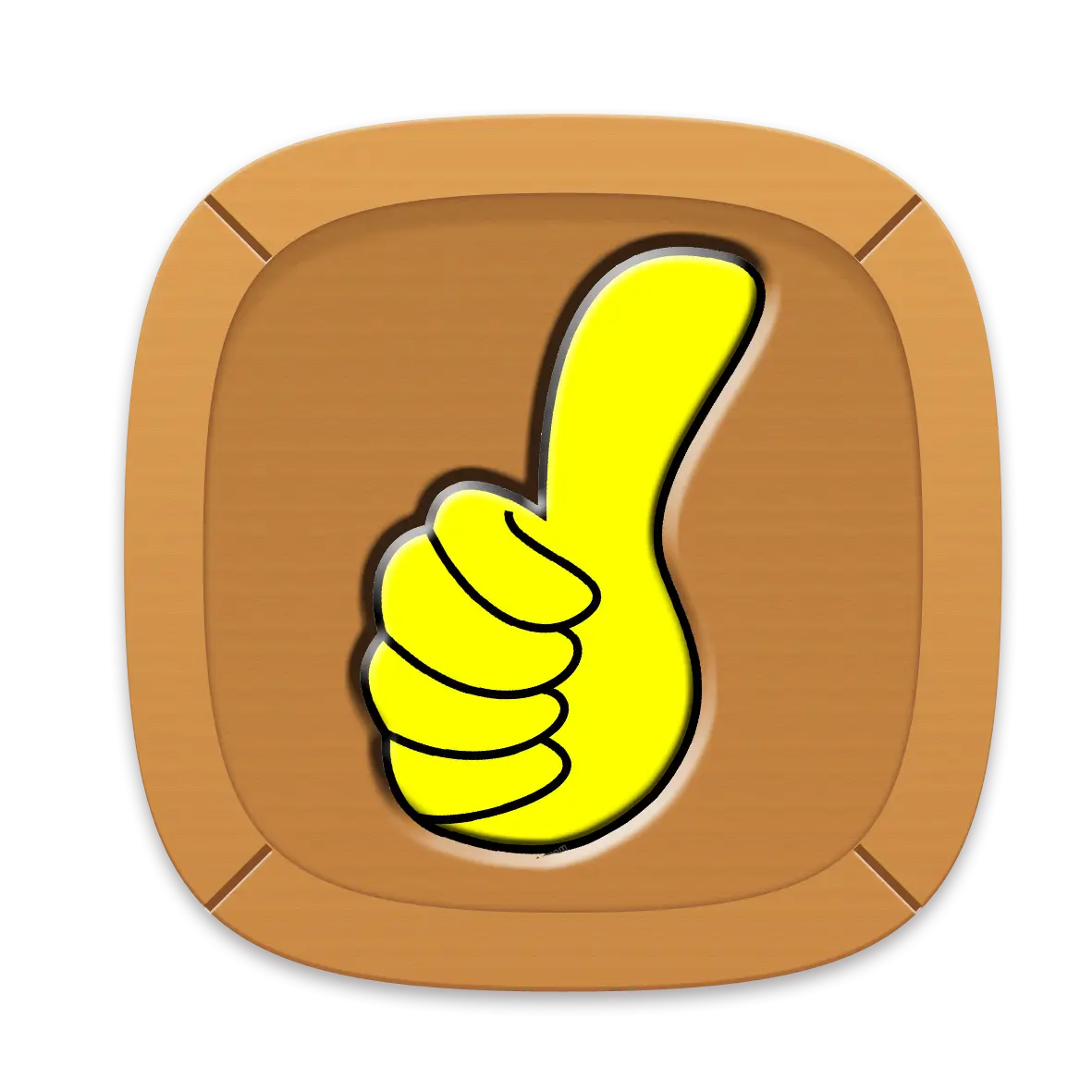 Yellow Thumbs Up Icon