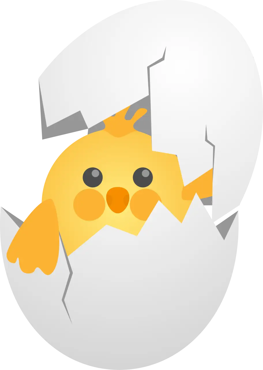 Cute Chick Hatching from Egg