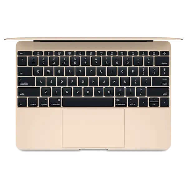 Golden Laptop with Black Keyboard