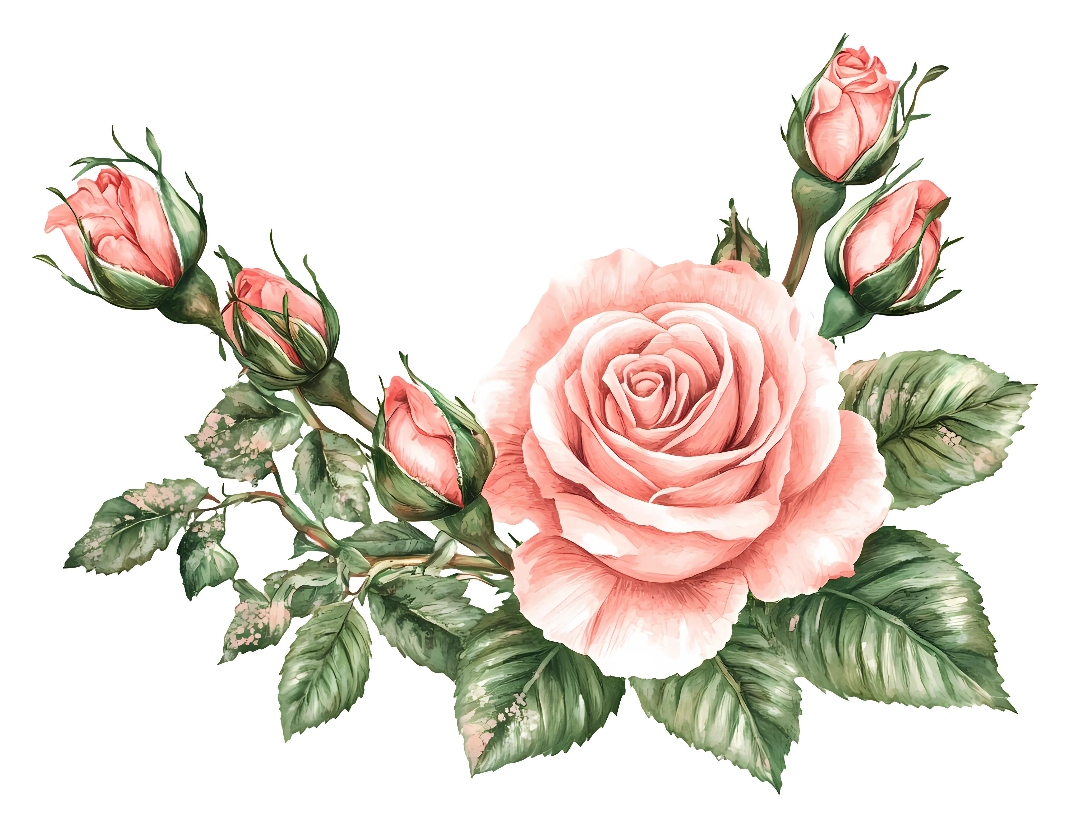 Beautiful Orange Roses in Bloom