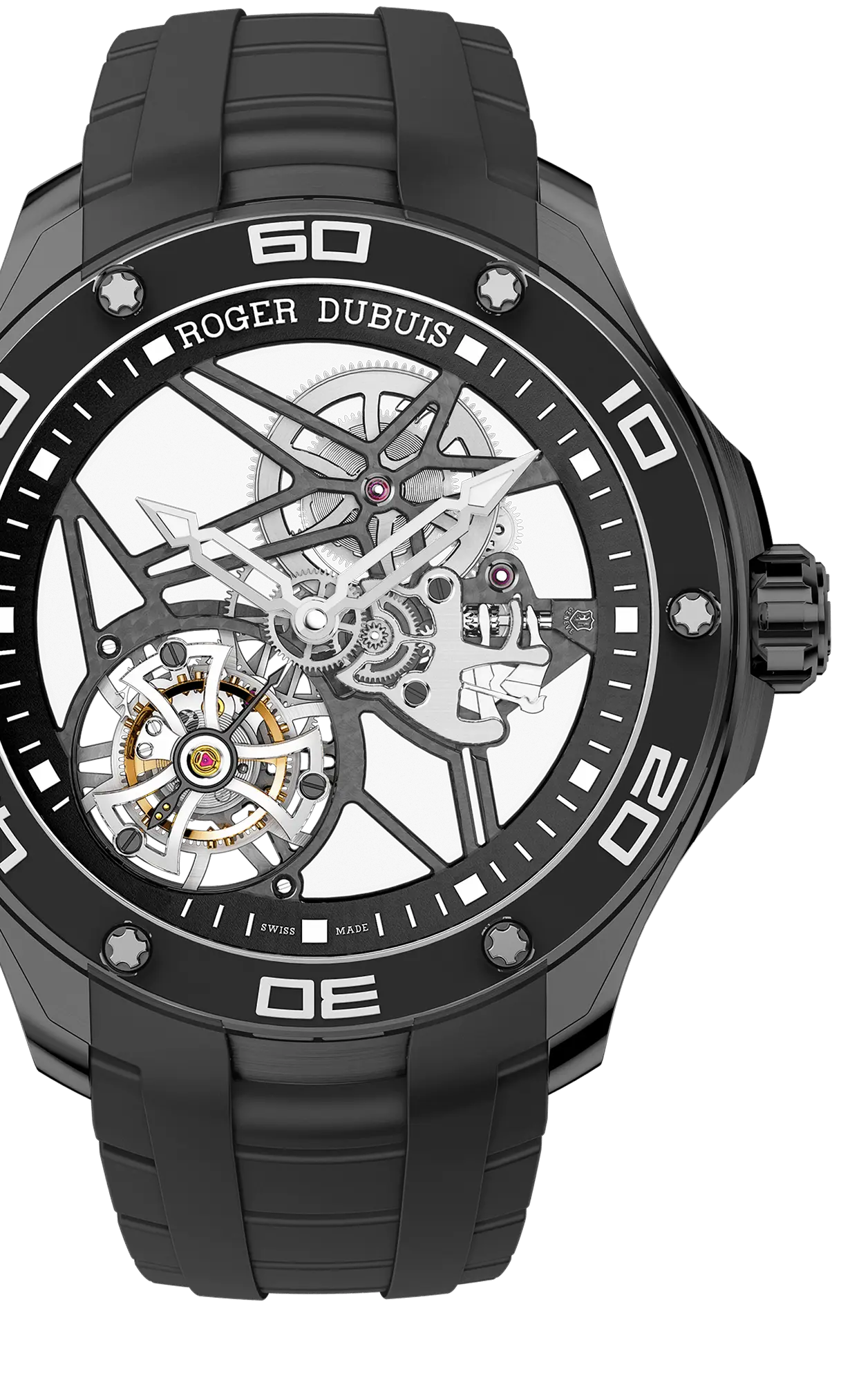 Black and Silver Luxury Watch Design