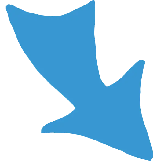 Simple Blue Arrow Icon Design